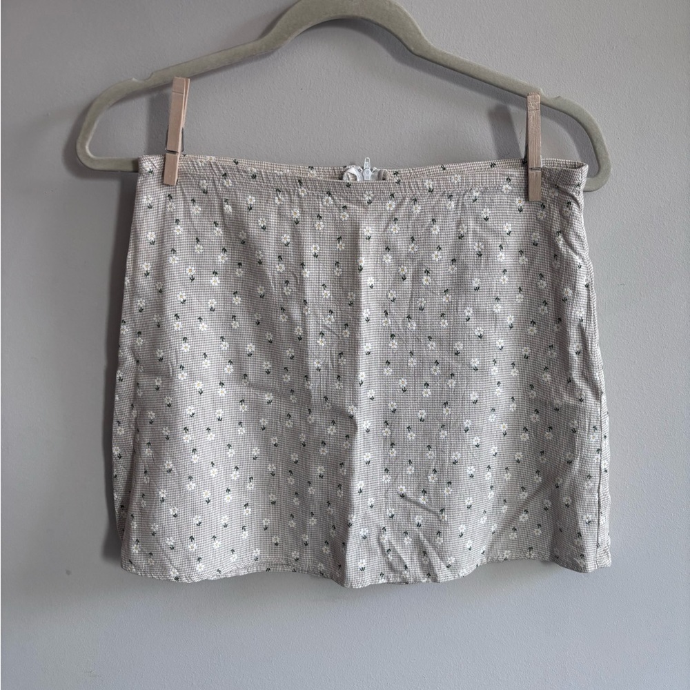 Vintage Beige Floral Women’s Skirt